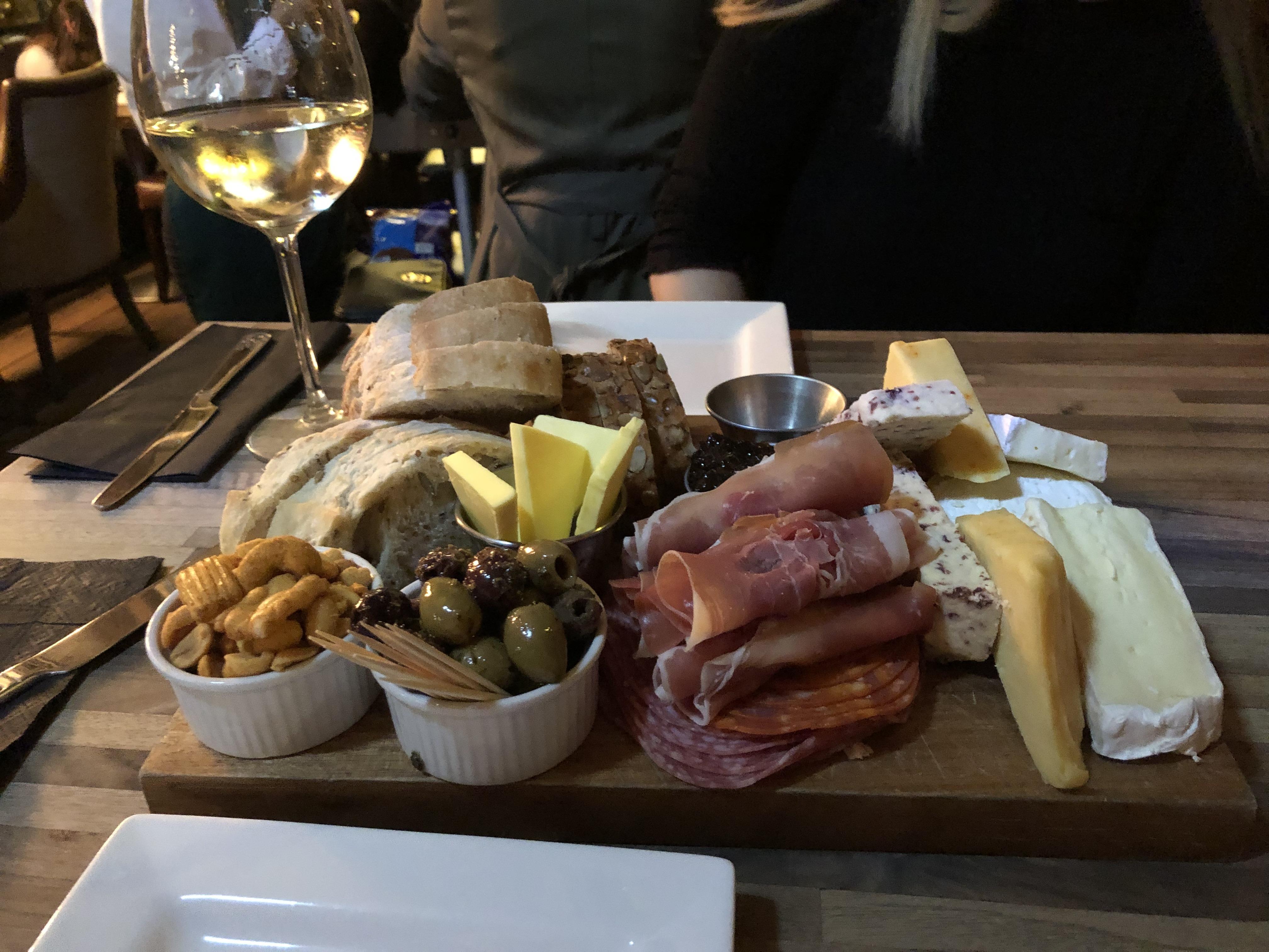 The Casual Sharer board at the Gin and Olive restaurant.