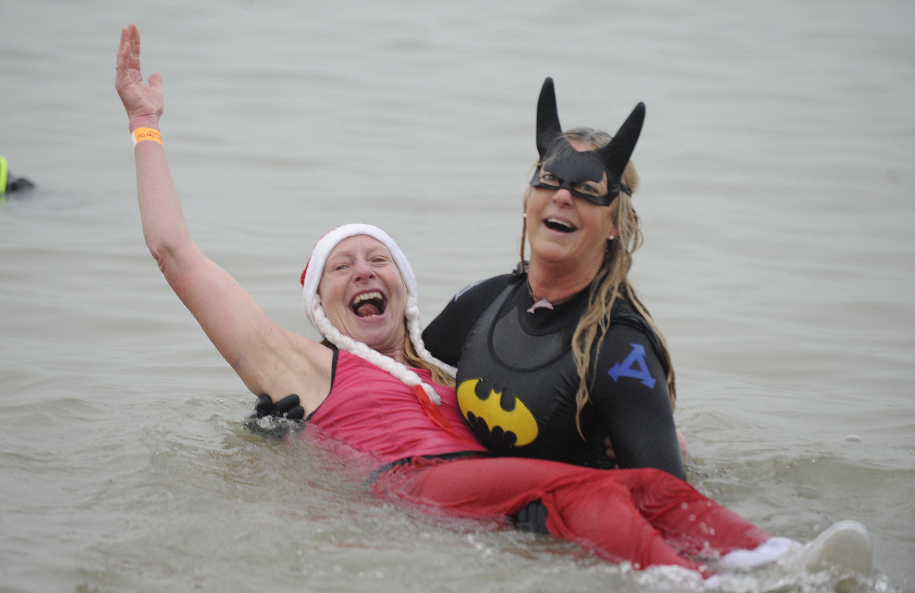New Years Day swim at Gosport.