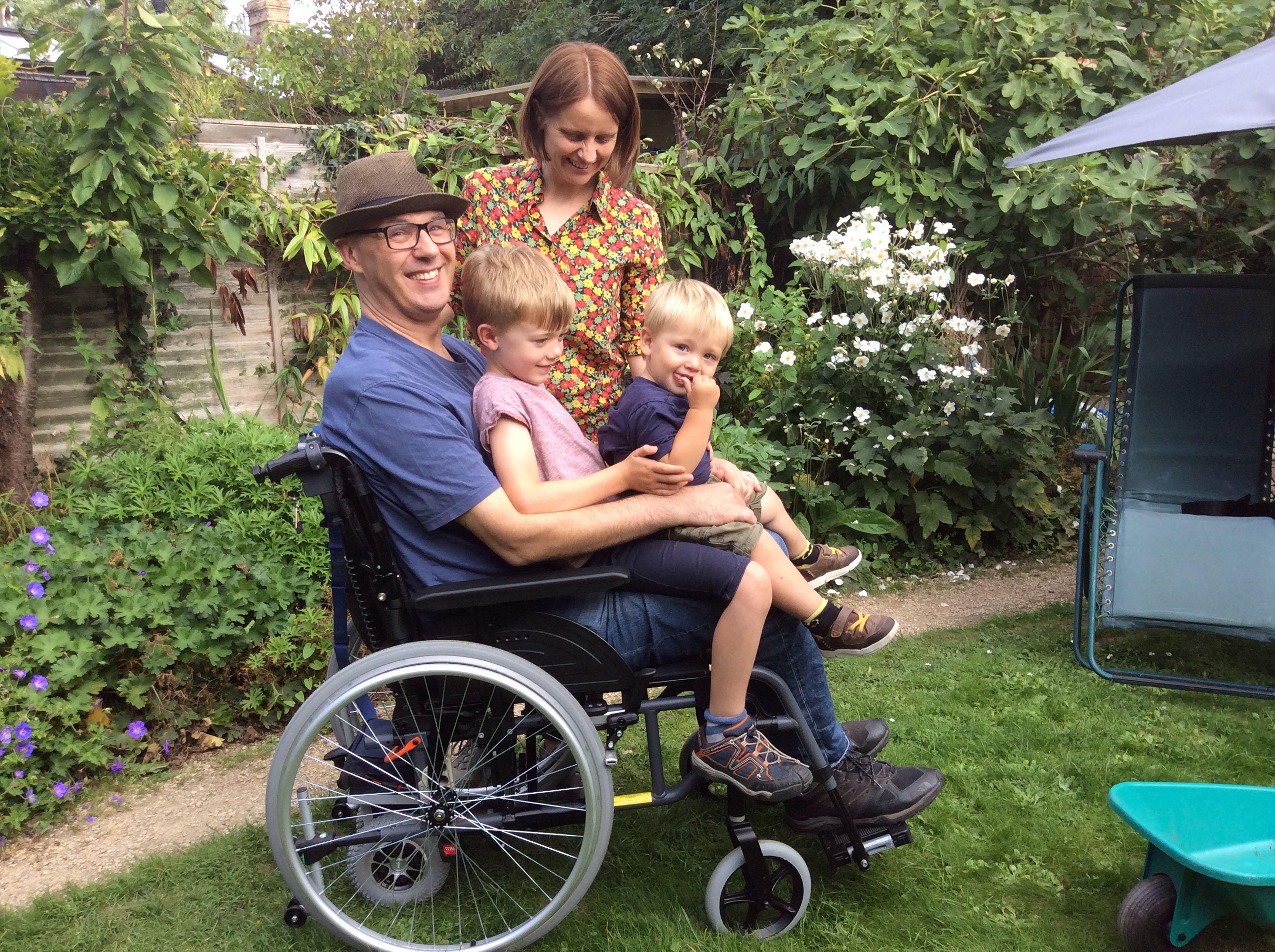 Joe Hammond with his family - wife Gill and sons Tom and Jimmy