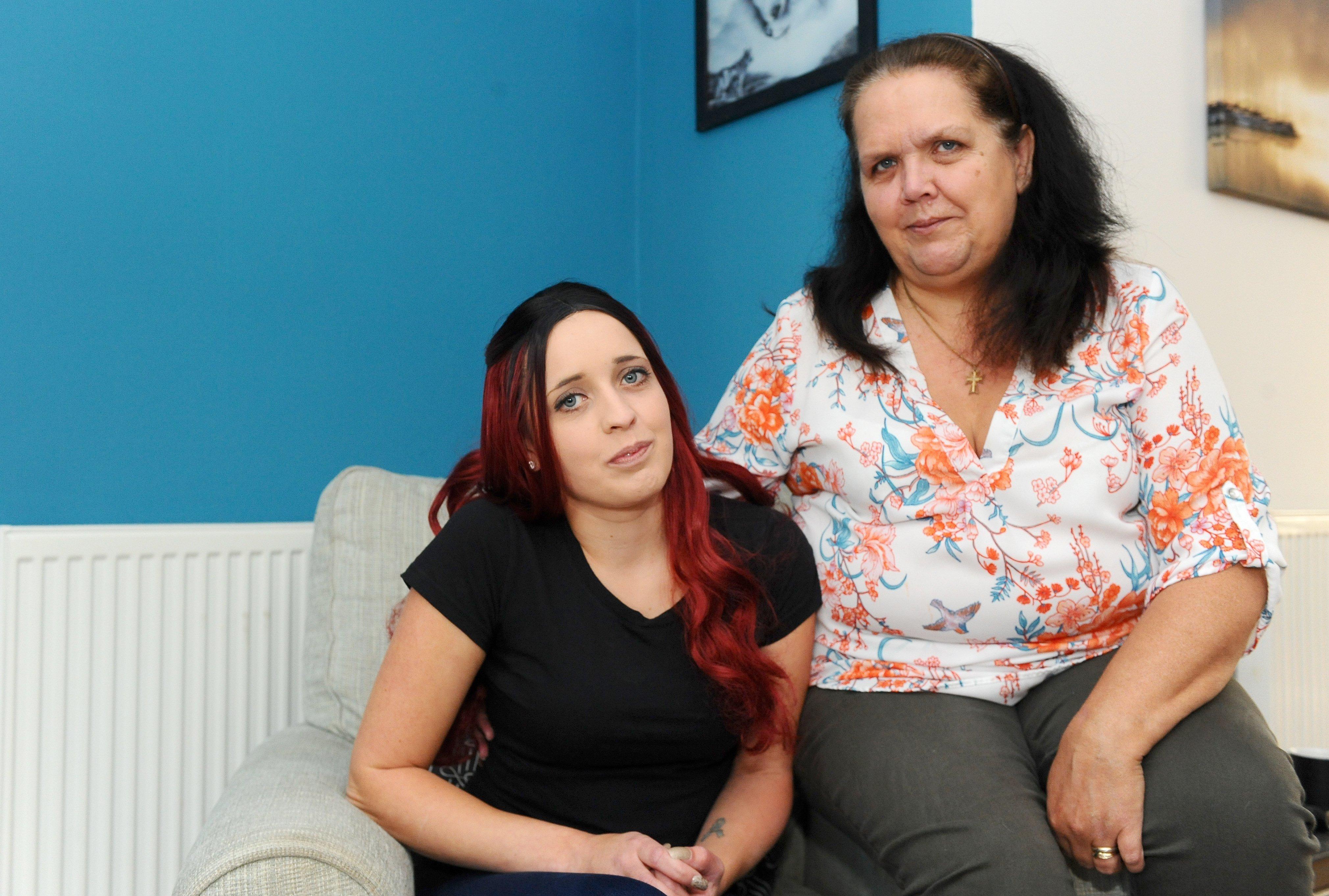 Saffron Bennett from Purbrook was stalked by her ex-partner Karl Silvester. Silvester was jailed for three years at Portsmouth Crown Court. Saffron is pictured with her mum Paulette, 54. Picture: Sarah Standing (121119-1767)