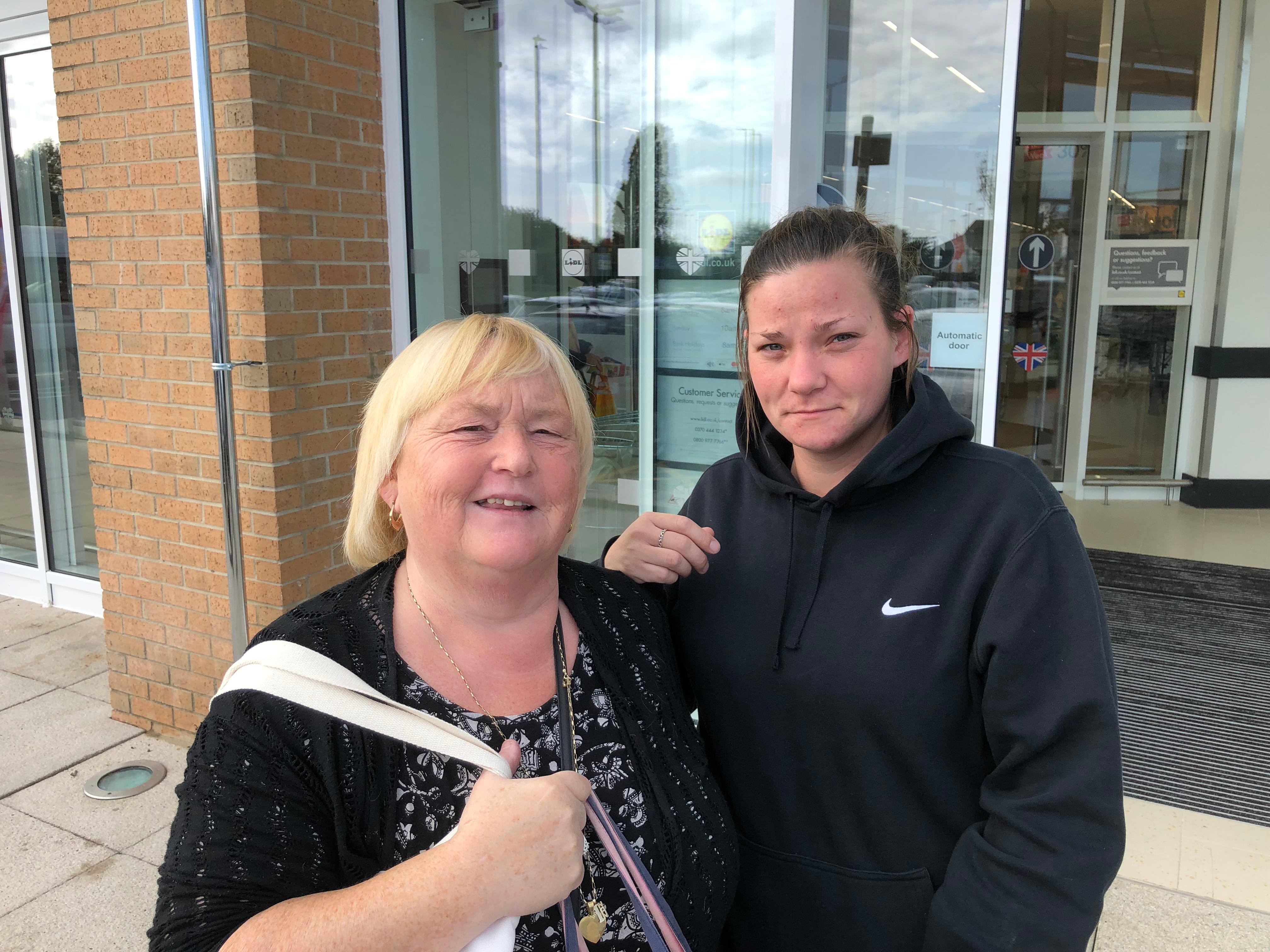 Michelle McNaughton celebrated her 57th birthday, with her daughter-in-law Kelly, at the opening of the new Lidl store.