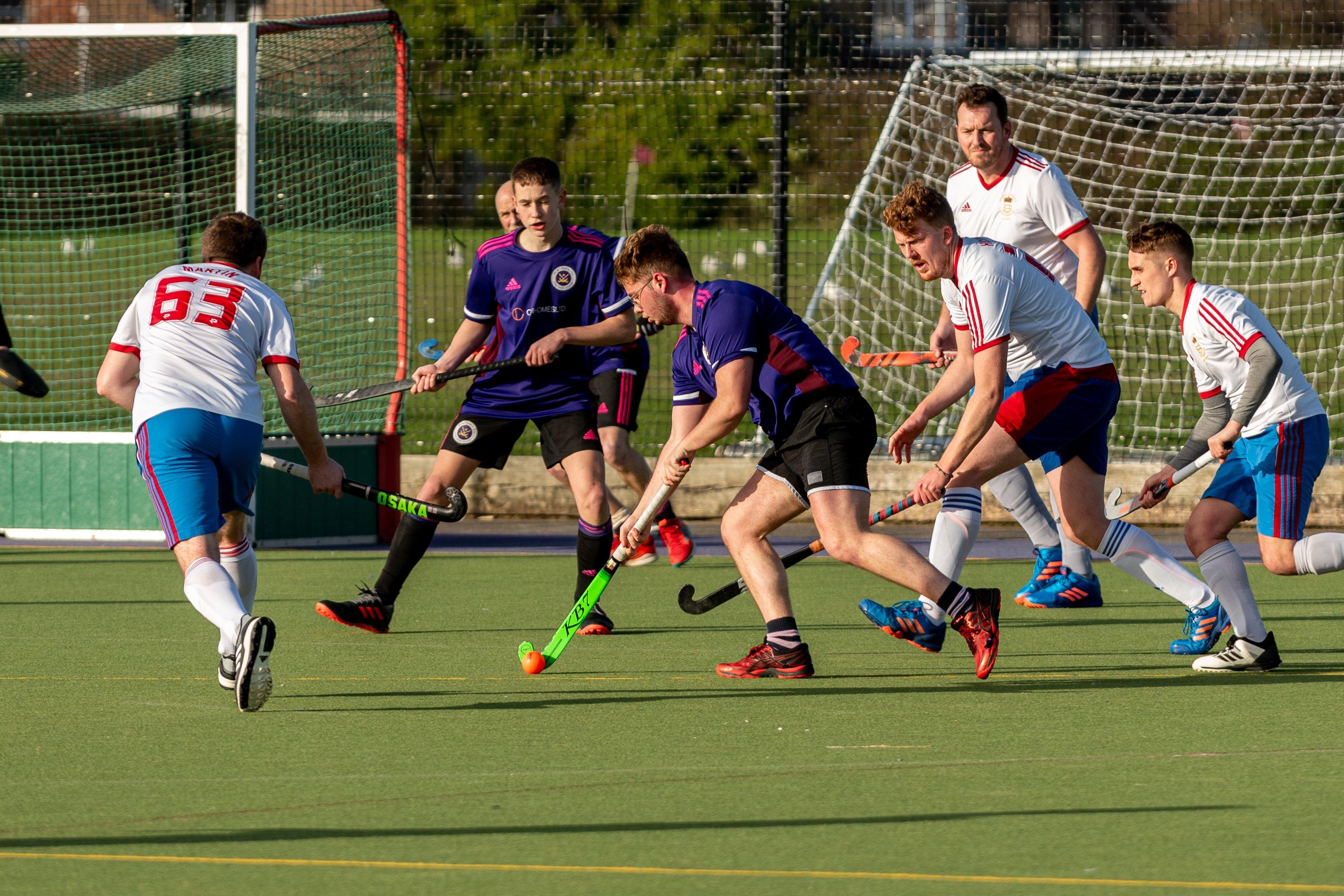 Portsmouth 2nds' Ben Lawford and US Portsmouth pair Jamie Martin and Ben Hickman. Picture: Vernon Nash