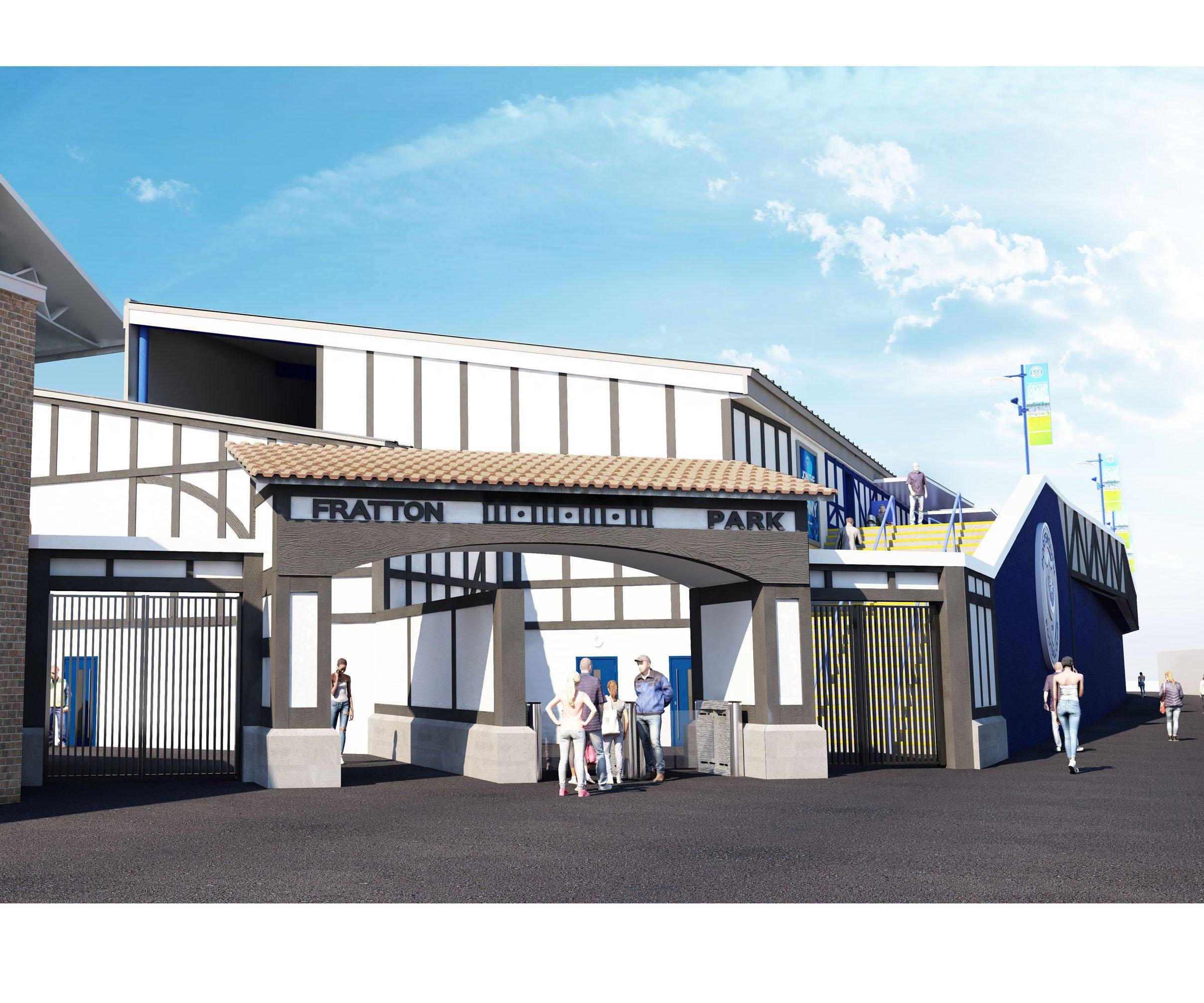 An artist's impression of the new-look Milton End.   Picture: Portsmouth FC
