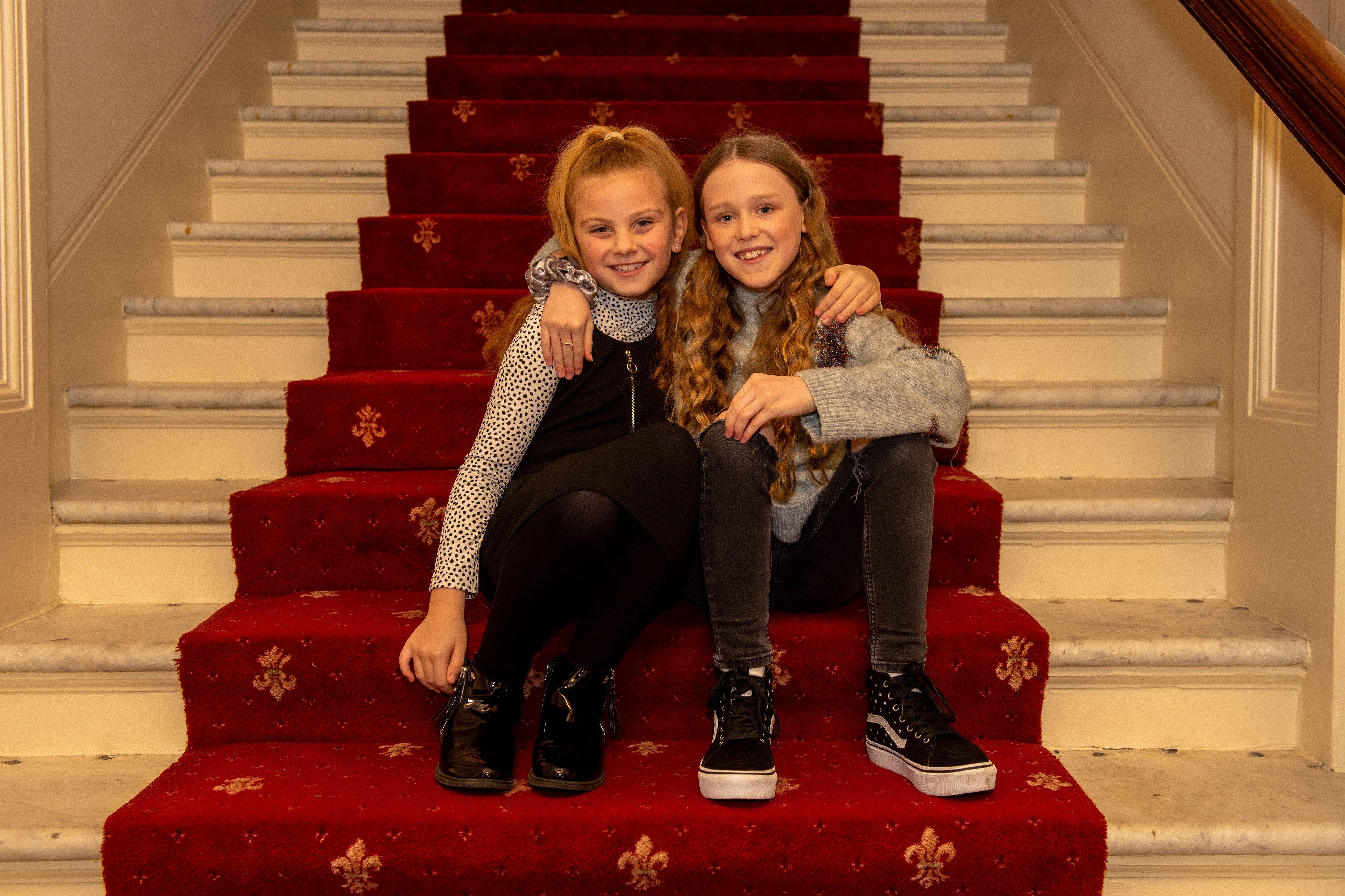 Tayla and Lily are the two girls cast as Annie. Picture: Vernon Nash (010220-077)