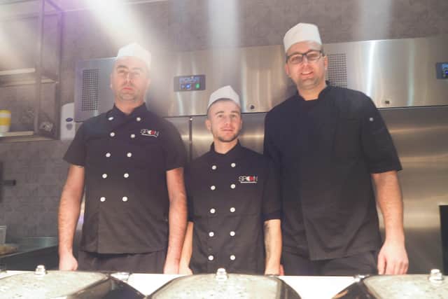 Chefs George Gusavan, Atomulesei Ionet and Chistol Constantin.
Picture: Habibur Rahman