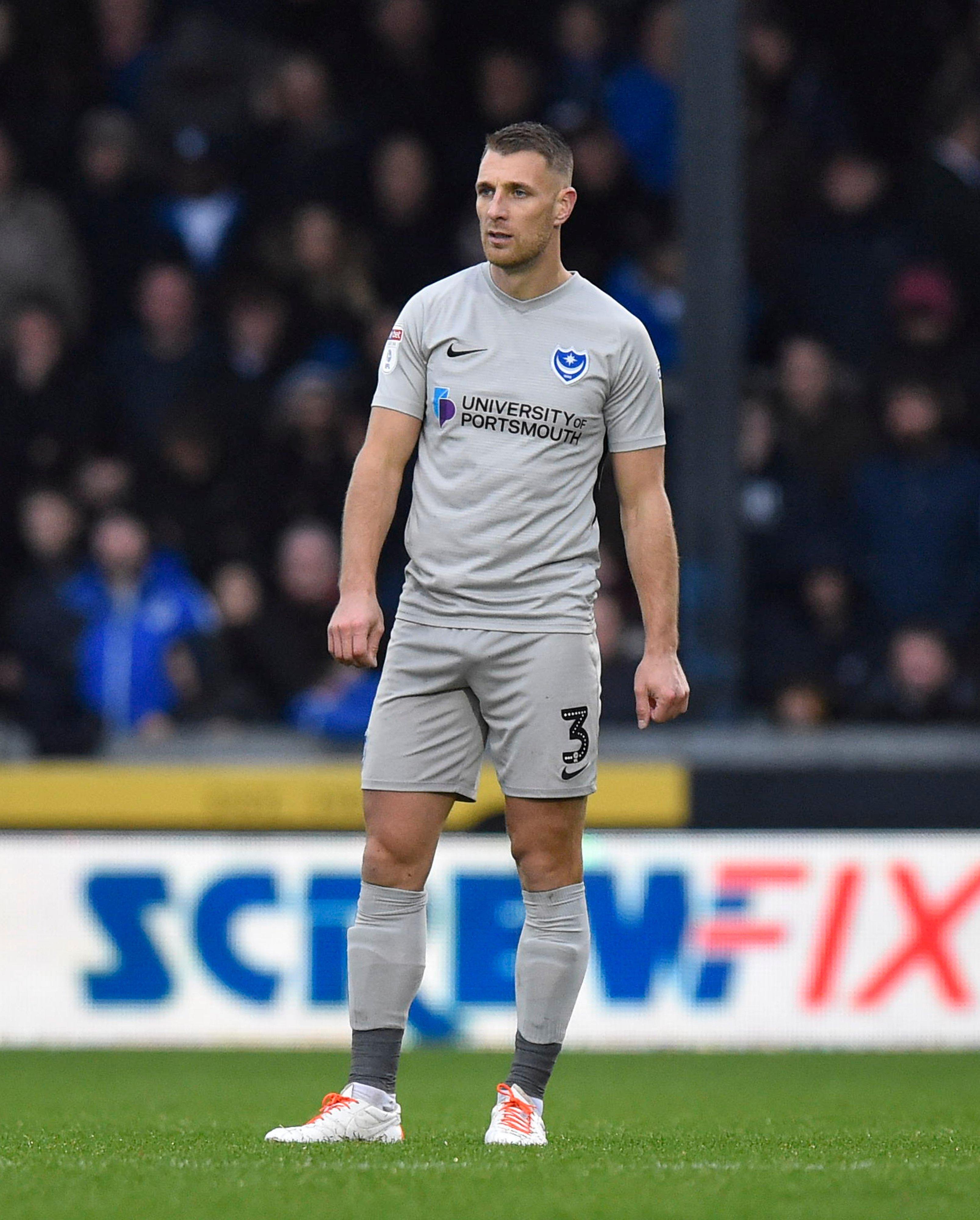 Pompey have discussed a potential centre-half role for Lee Brown upon his injury return. Picture: Graham Hunt/ProSportsImages