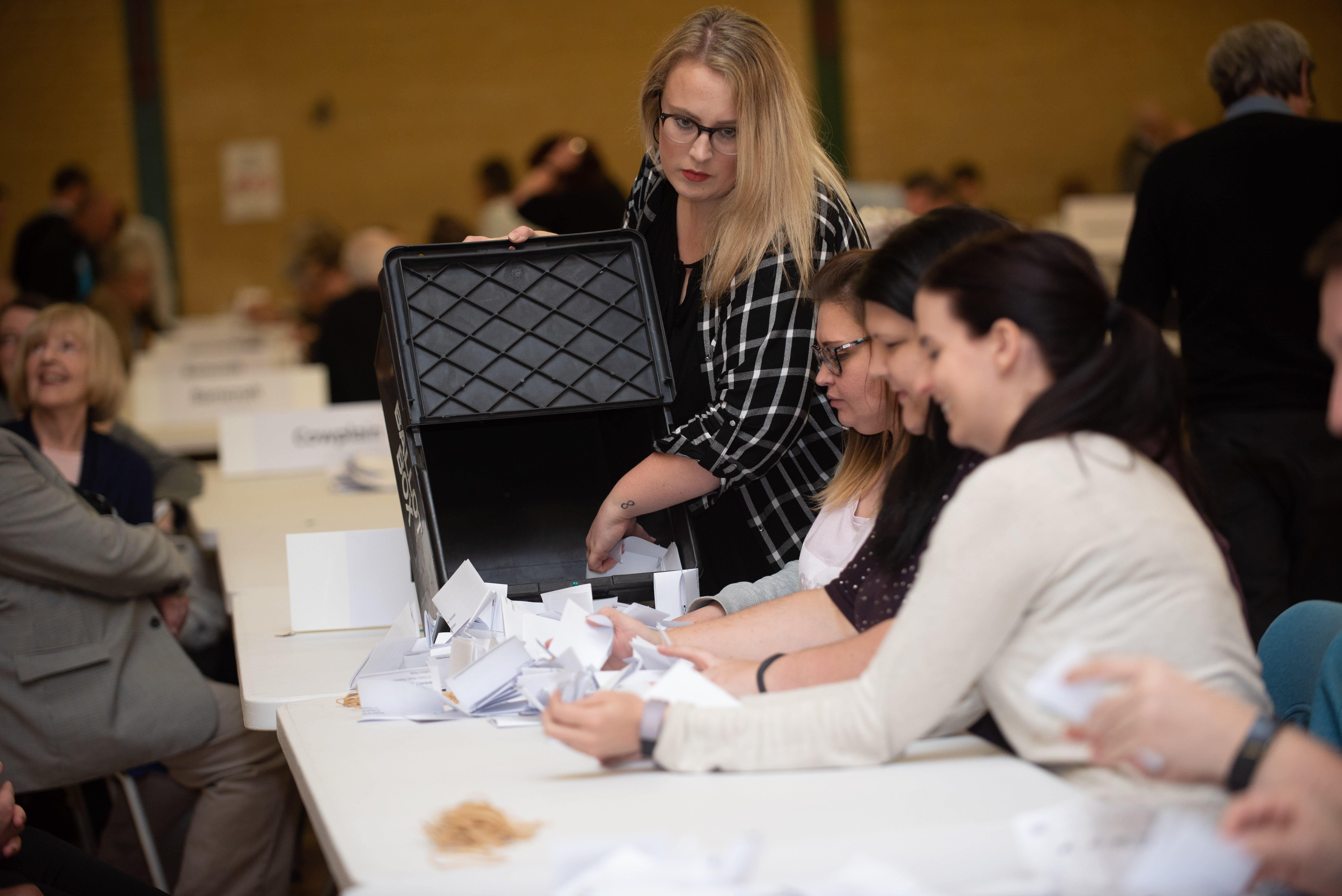 File photo of a ballot box being opened in Hampshire. Picture: Vernon Nash (180503-049)