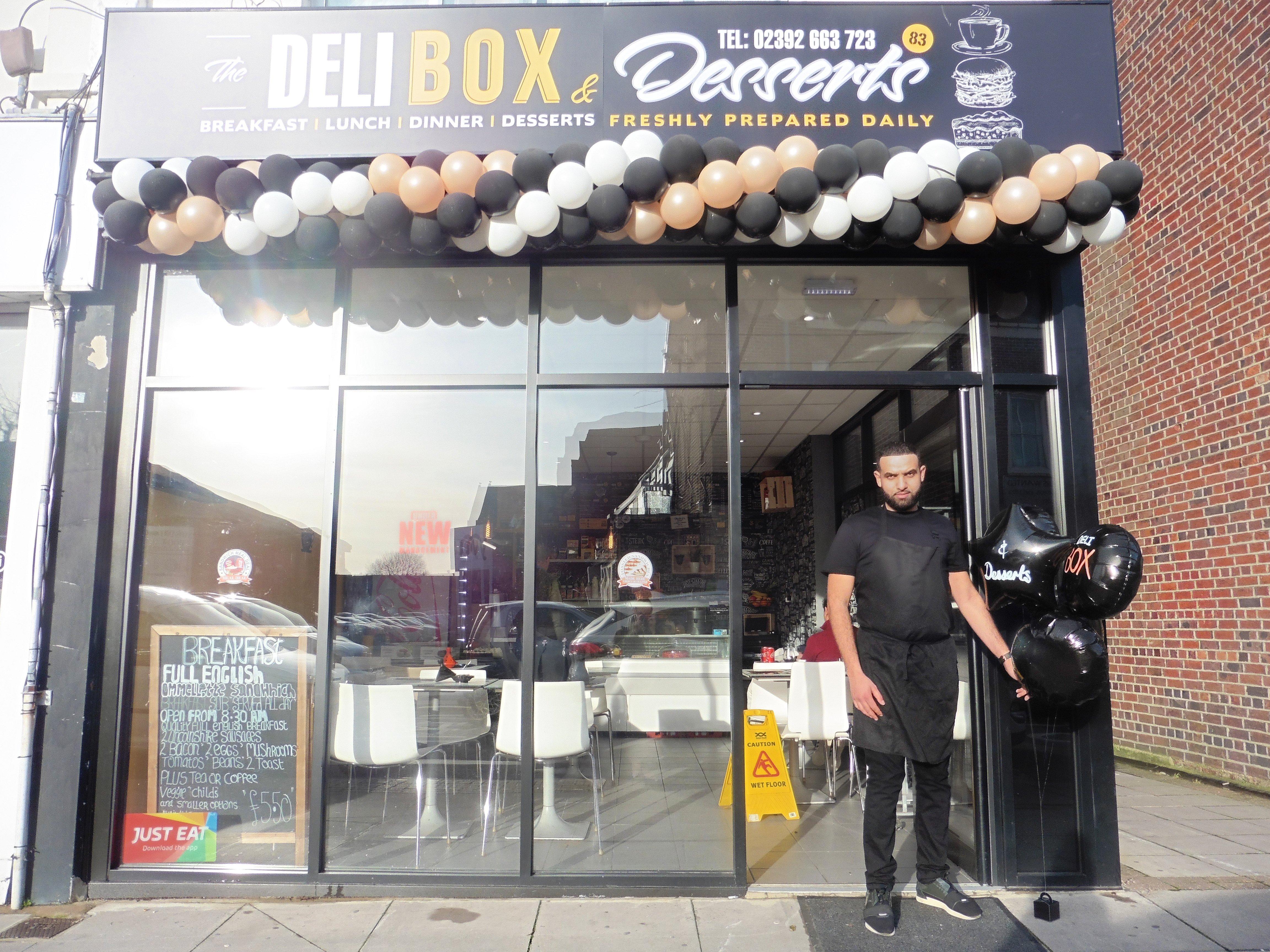 Tariq Danba, who has just opened The Deli Box and Desserts in North End, Portsmouth. 