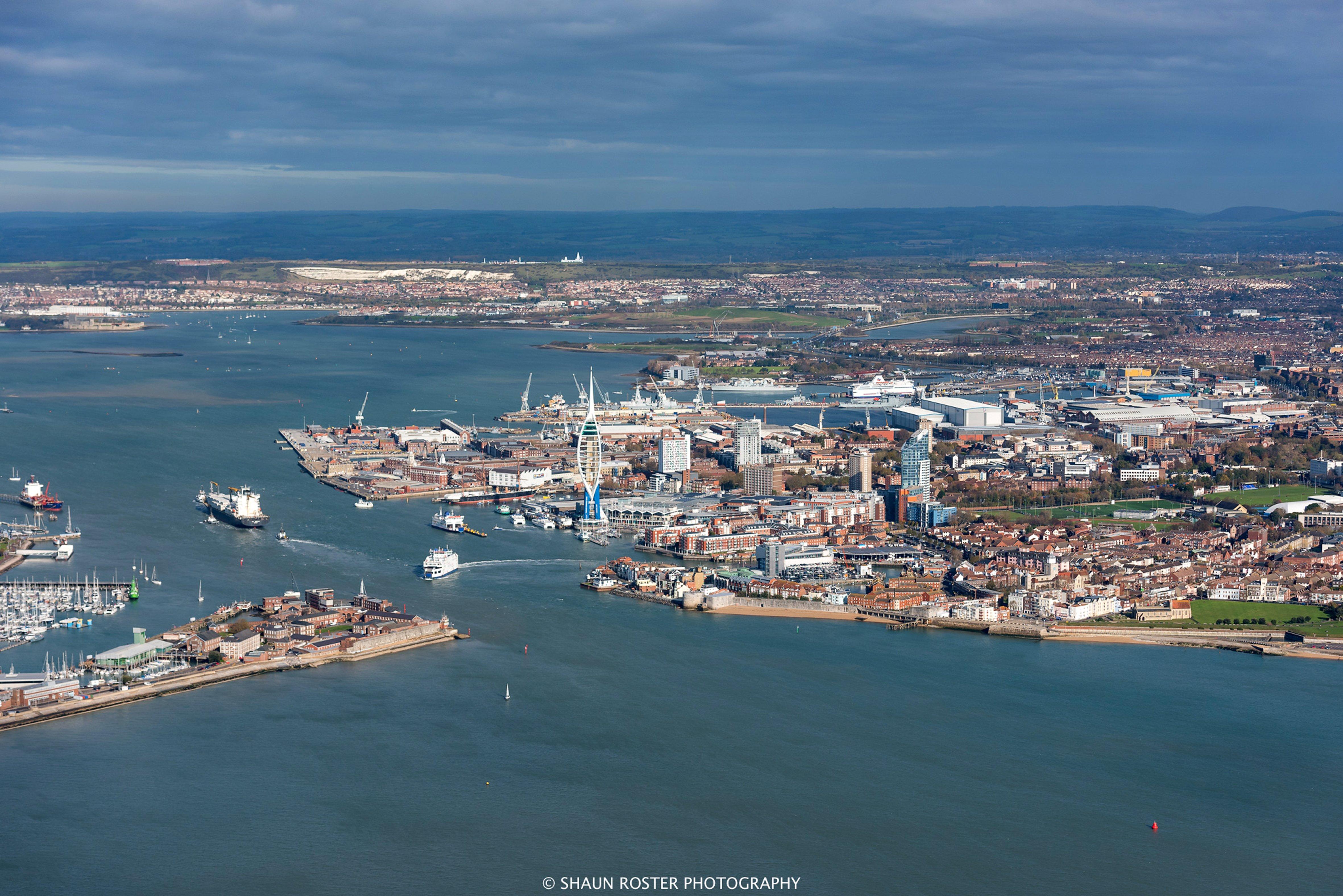 An aerial photo of Portsmouth. Picture: Shaun Roster