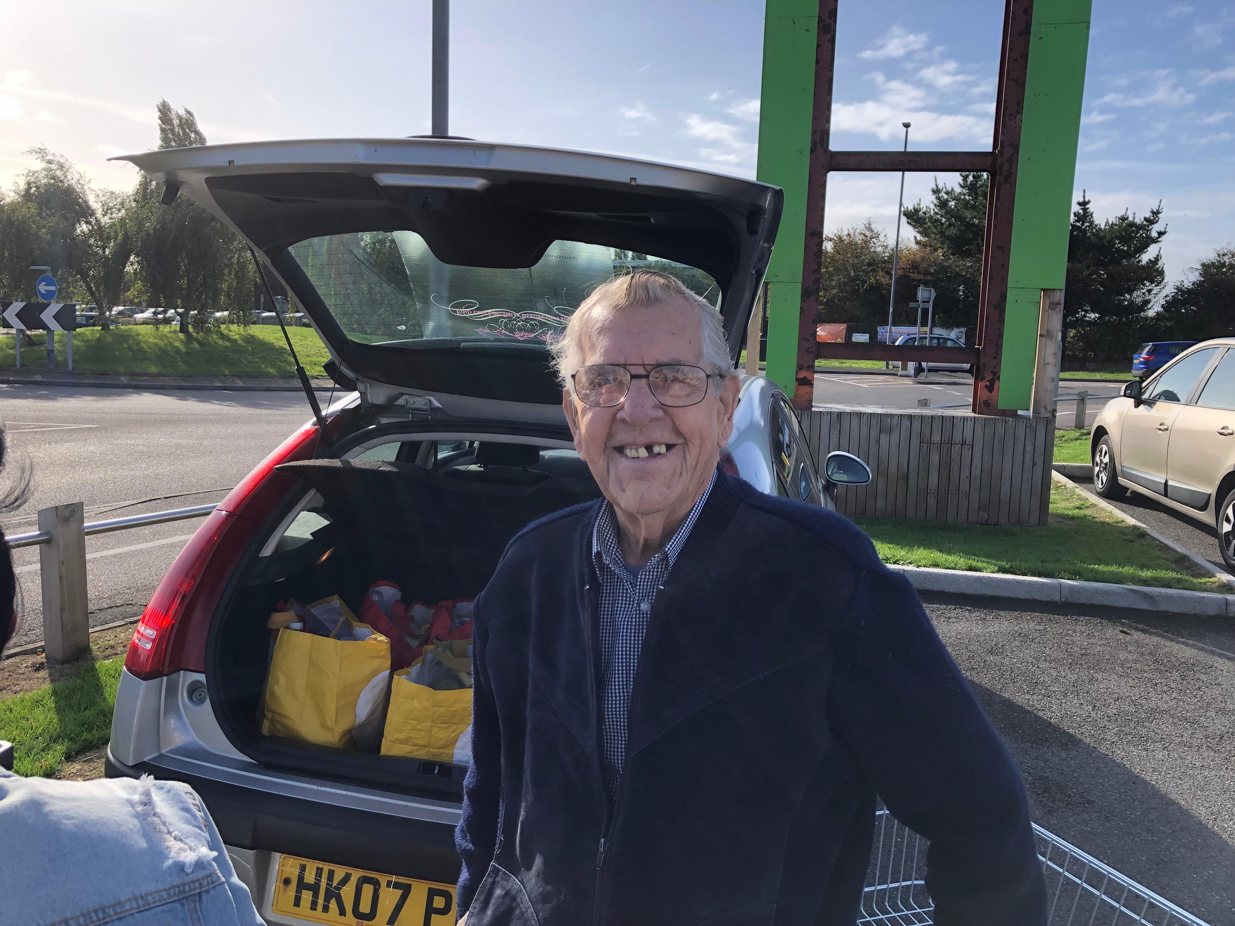 Maurice Wickham, 88, who came to the opening of the new Lidl store in Ocean Retail Park, Portsmouth.