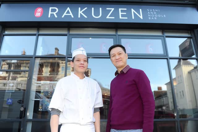 Rakuzen opened up in Elm Grove, Southsea, on January, 23. Pictured is co-owner and head chef Heng Ng and co-owner Meng Yap.

Picture: Sarah Standing (110220-7300)