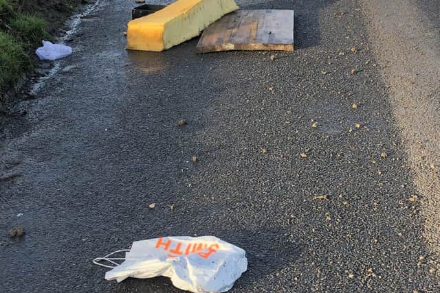 Builder's waste dumped in Cott Street in Swanmore. Picture: Gary McCulloch