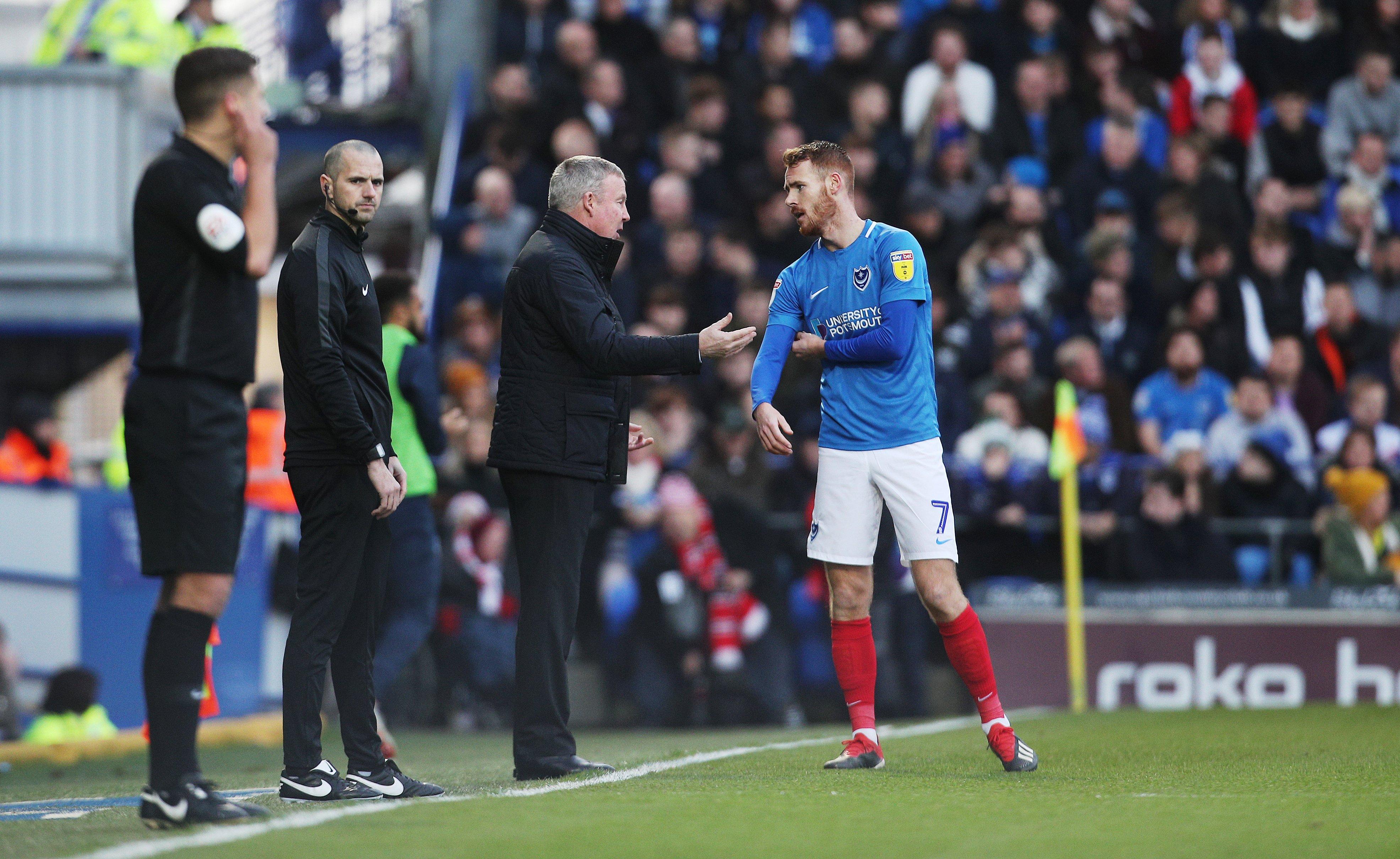Kenny Jackett and Tom Naylor. Picture: Joe Pepler