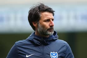 Danny Cowley, manager of Portsmouth. (Photo by Jacques Feeney/Getty Images)