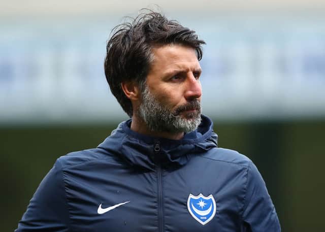 <p>Danny Cowley, manager of Portsmouth. (Photo by Jacques Feeney/Getty Images)</p>