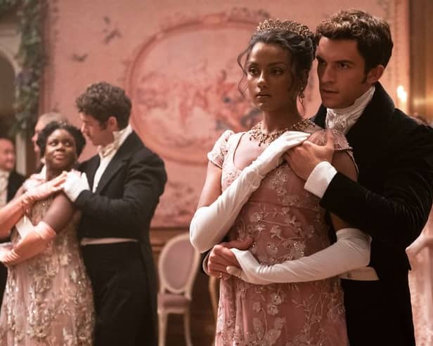 Simone Ashley and Jonathan Bailey in Bridgerton season 2