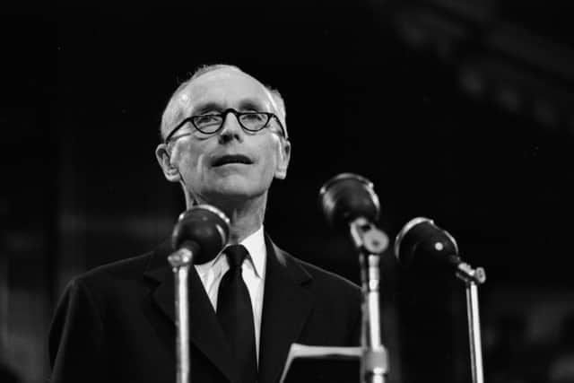 Sir Alec Douglas-Home giving a speech, June 11th 1964