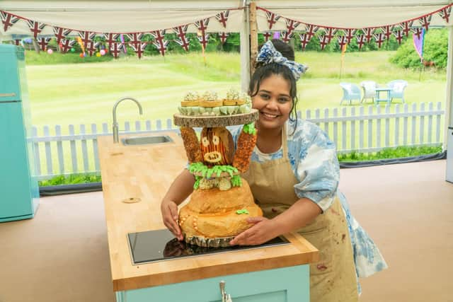 Syabira Yusoff with her showstopper (Photo: PA)