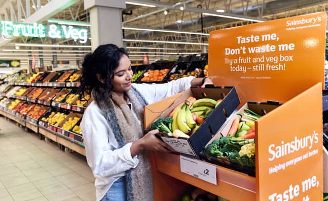 The ‘Taste Me, Don’t Waste Me’ boxes, which contain an assortment of surplus fresh fruits and vegetables, are now available across 200 Sainsbury’s stores nationwide beginning this week.