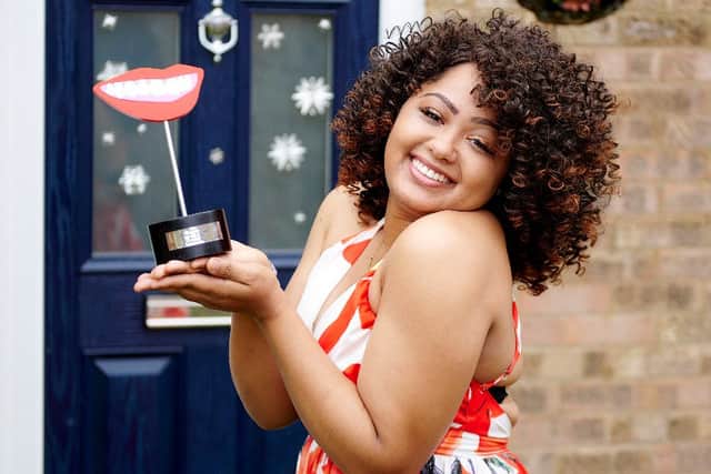 Brit voted as having number one smile, Ehizon Garba, 26, from Northampton