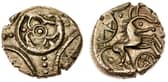 A gold coin featuring an Iceni war chariot struck whilst legendary English queen Boudicca fought the Romans has been sold at auction. 