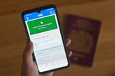 A Covid-19 vaccine record on the National Health Service (NHS) app.