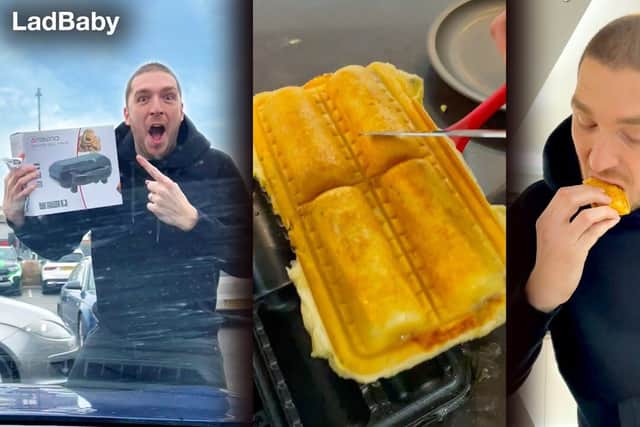YouTube LadBaby video on the new sausage roll maker from Aldi
