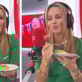 Amanda Holden gives her verdict on King Charles’ Coronation Quiche. (Photo Credit: Instagram/thisisheart)