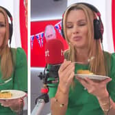 Amanda Holden gives her verdict on King Charles’ Coronation Quiche. (Photo Credit: Instagram/thisisheart)