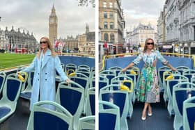 Amanda boarded a special coronation bus to take her to the Heart FM offices in London’s Leicester Square. (Photo Credit: Instagram/noholdenback)