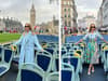 Amanda Holden greets royal fans who’ve lined the streets of London for King Charles’ coronation