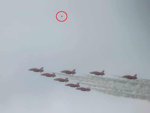 A photographer has snapped a ‘UFO’ - flying over the Coronation.  