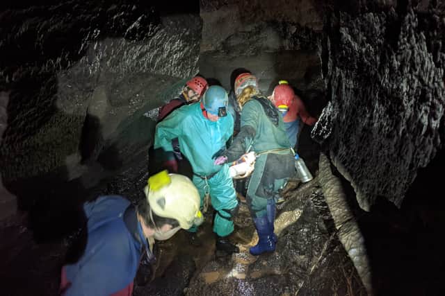 Handout photo from the Facebook page of the South & Mid Wales Cave Rescue Team