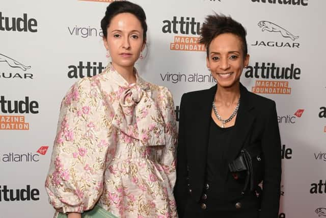 Roberts (right) pictured with her partner Kate Holderness (left) (Photo: Getty Images)