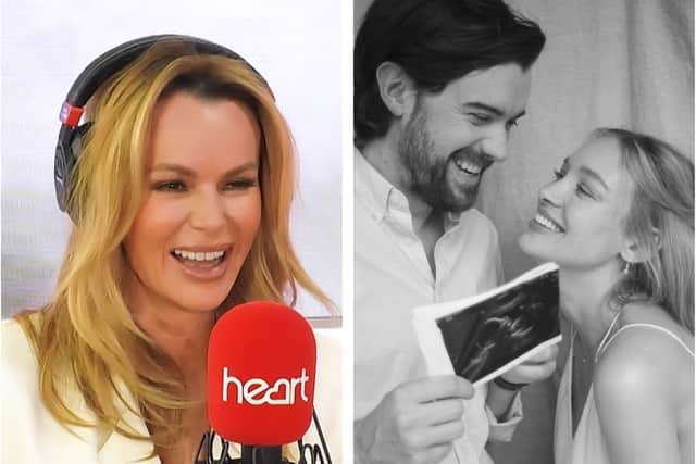 Amanda Holden jokes with comedian Jack Whitehall on Heart FM. (Photo Credit: Instagram / thisisheart / jackwhitehall)