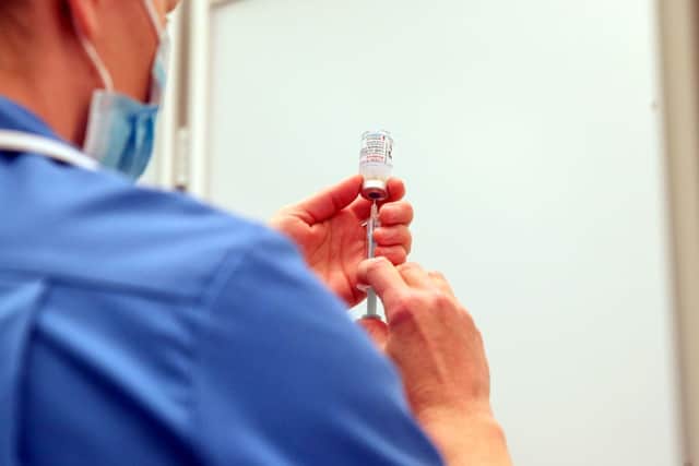 The Moderna vaccine is the third to be approved for use in the UK, and is now being given to patients in England. (Photo by Steve Parsons - WPA Pool/Getty Images)