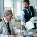 Superintendent Ted Hastings (Adrian Dunbar) and DS Steve Arnott (Martin Compston) - (C) World Productions - Photographer: Steffan Hill