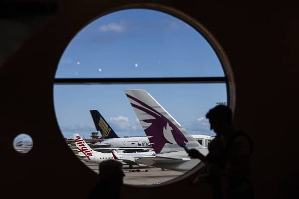 Singapore Airlines has been named the world’s best airline of 2023, according to airline ranking company, Skytrax. (Photographer: Hollie Adams/Bloomberg via Getty Images)