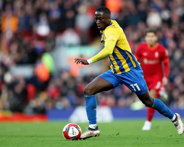 Shrewsbury Town striker Daniel Udoh