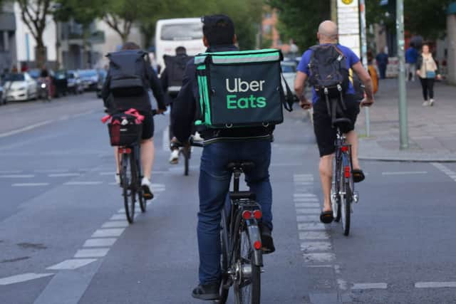 UberEats delivery rider. Credit: Sean Gallup/Getty Images
