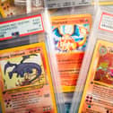 Items from the Pokemon card collection of Jens Ishoey Prehn and his brother Per Ishoy Nielsen are displayed in Niva, eastern Denmark on November 25, 2022.  Photo for illustrative purposes.