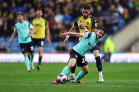 Pompey’s Tom Lowery came off against Millwall on Tuesday. (Image: Getty Images)