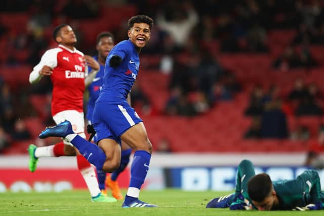 Tino Anjorin scored in the FA Youth Cup final in 2018. (Getty Images)