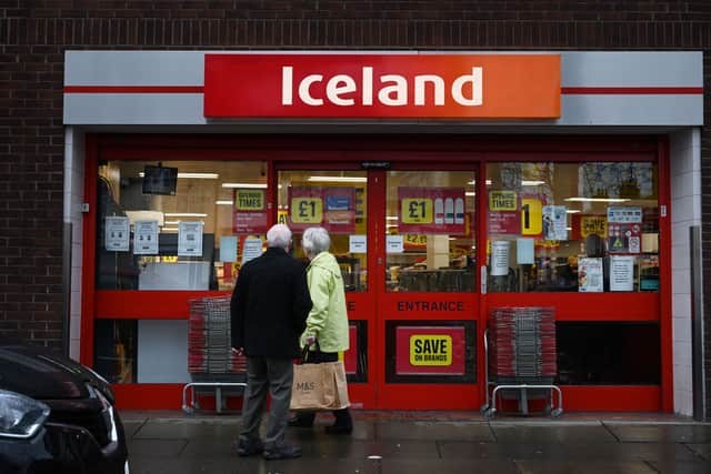 An Iceland store is pictured. The supermarket has slashed the price of1,000 of its weekly staples to help families through the cost of living crisis.