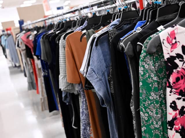 Clothes hanging in shop Picture: Getty