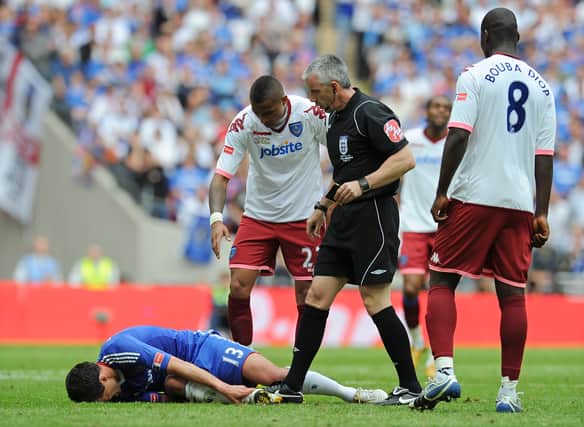 Kevin Prince-Boateng in the FA Cup final up against Chelsea’s Michael Ballack. (ADRIAN DENNIS/AFP via Getty Images)
