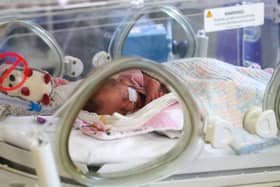 A newborn baby in the maternity ward at Frimley Park Hospital in Surrey on May 22, 2020 in Frimley, United Kingdom. (Stock Image. Credit: Steve Parsons - Pool/Getty Images)