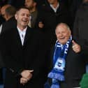 Peterborough chairman and co-owner Darragh MacAnthony, left, with Barry Fry