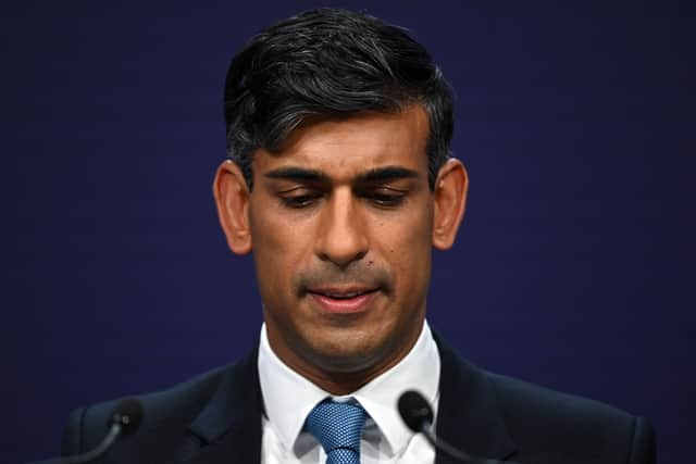 Rishi Sunak said allegations of a Tory MP committing multiple rapes are “very serious” and anyone with evidence should “talk to police”. (Photo: POOL/AFP via Getty Images)