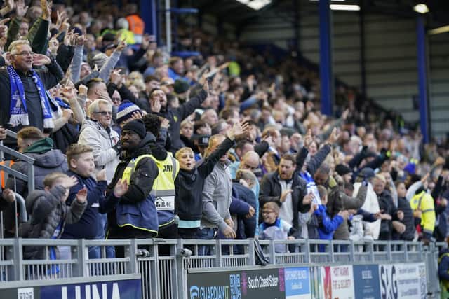 There were 19,404 present at Fratton Park against Charlton - the biggest home crowd for 12 years. Picture: Jason Brown/ProSportsImages